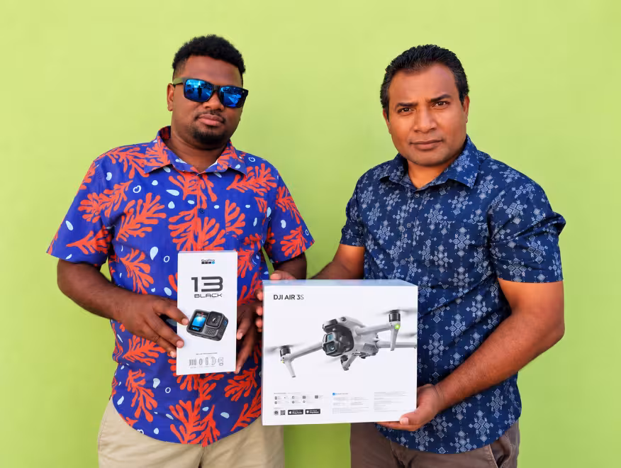 Handing Over of Drone and Go-pro
